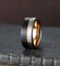 Tungsten wedding band, black and silver ring, provide engraving, 8mm wide band, two color wedding ring, anniversary match band, gift for him product 1